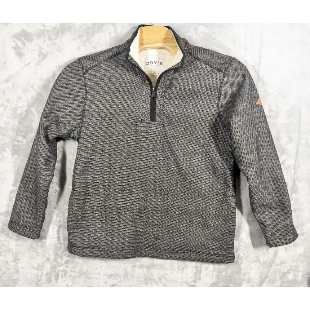 Orvis Sherpa Lined Qtr Zip‎ Fishing Pullover Mens Large